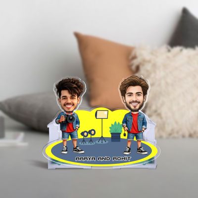 Personalized Bobblehead Caricature with Battery Powered Shaking Head Feature  Photographer Gift for Friends & Brother   Photographer Desk Decor